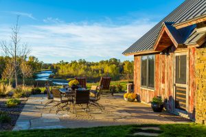 rustic patio design in montana